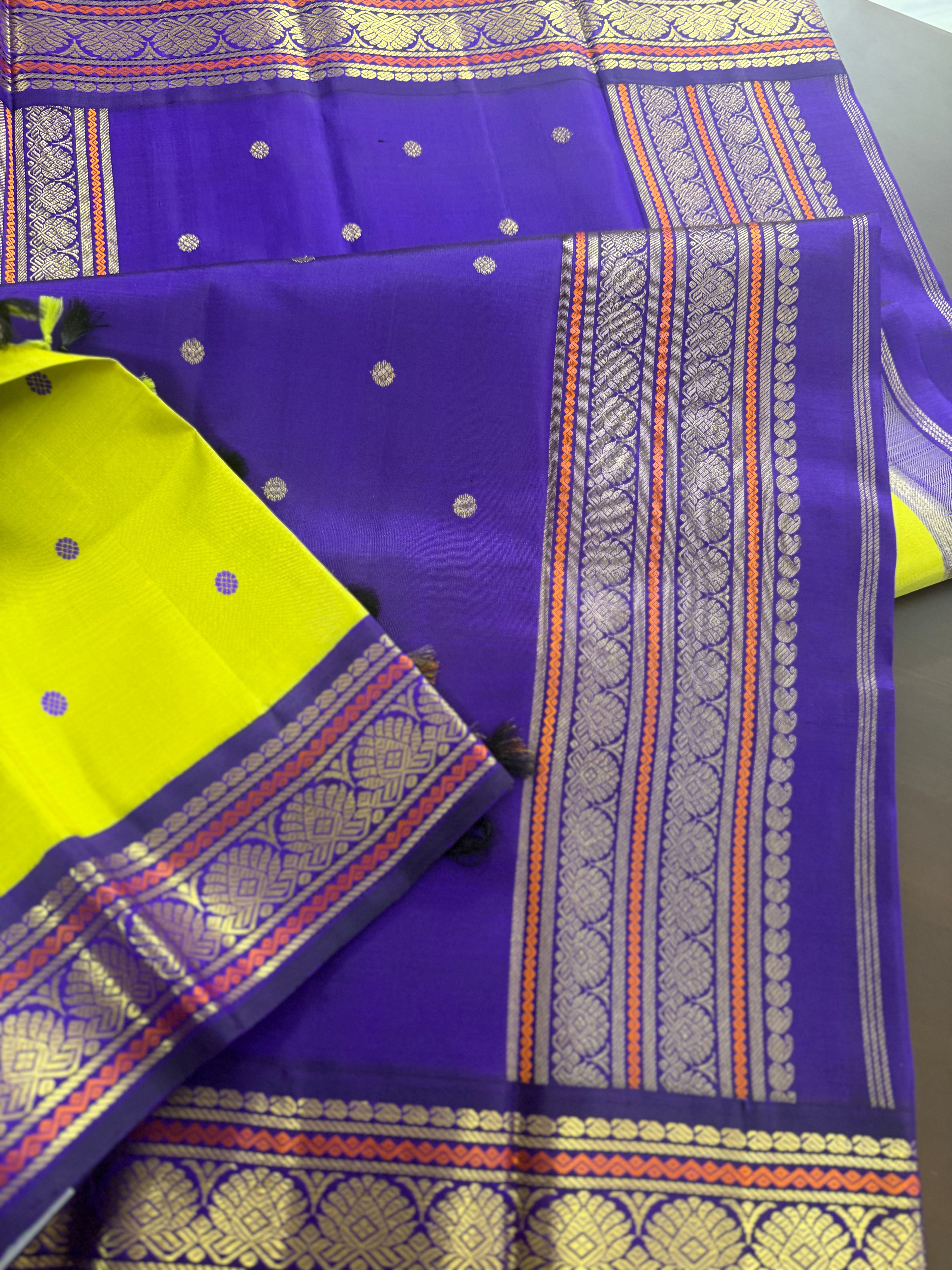 MYTHILI : Vintage Inspired Korvai Kanjivaram (Sampanga Green)