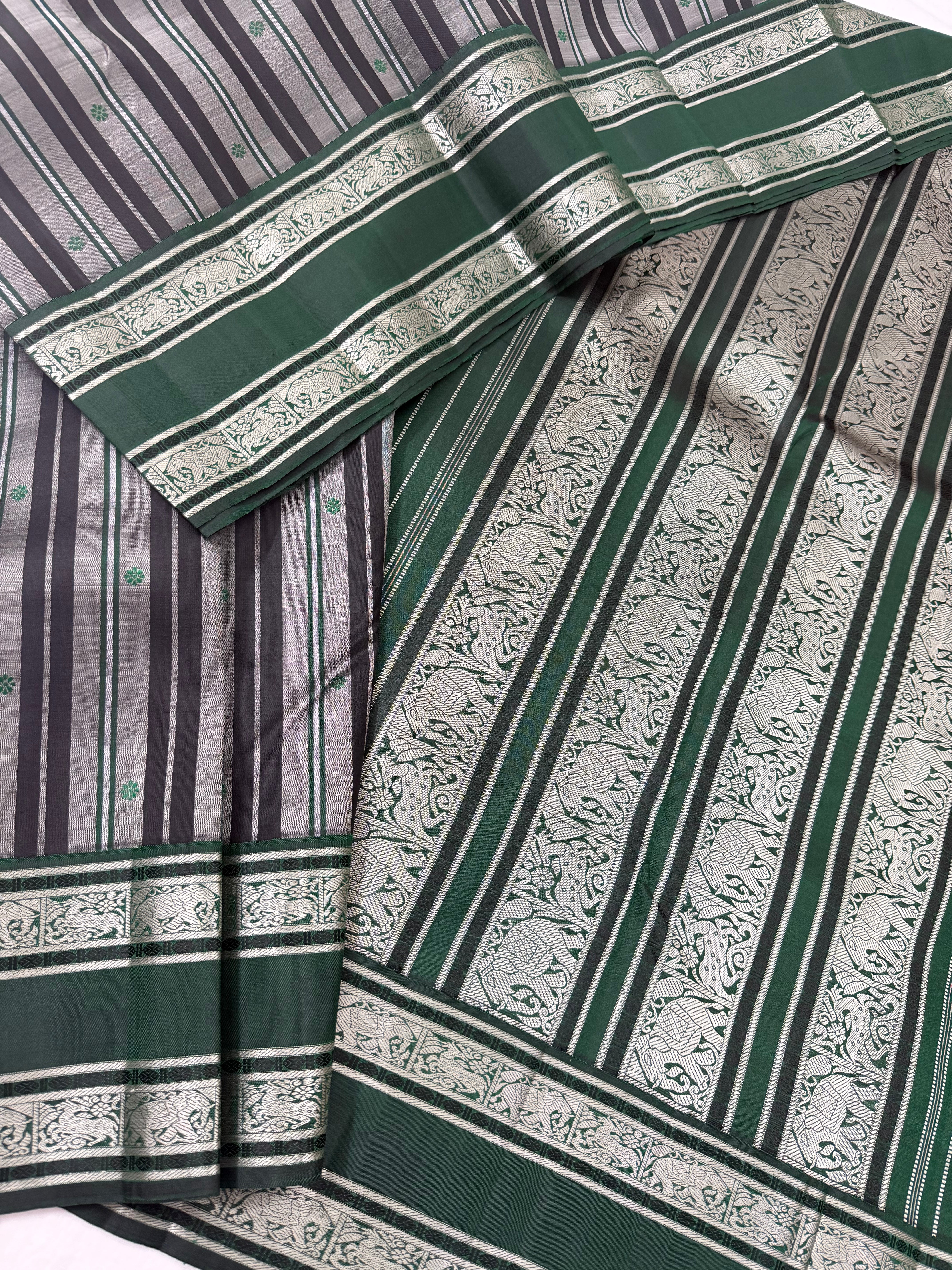No Zari Korvai Kanjivaram Silk : VINTAGE INSPIRED