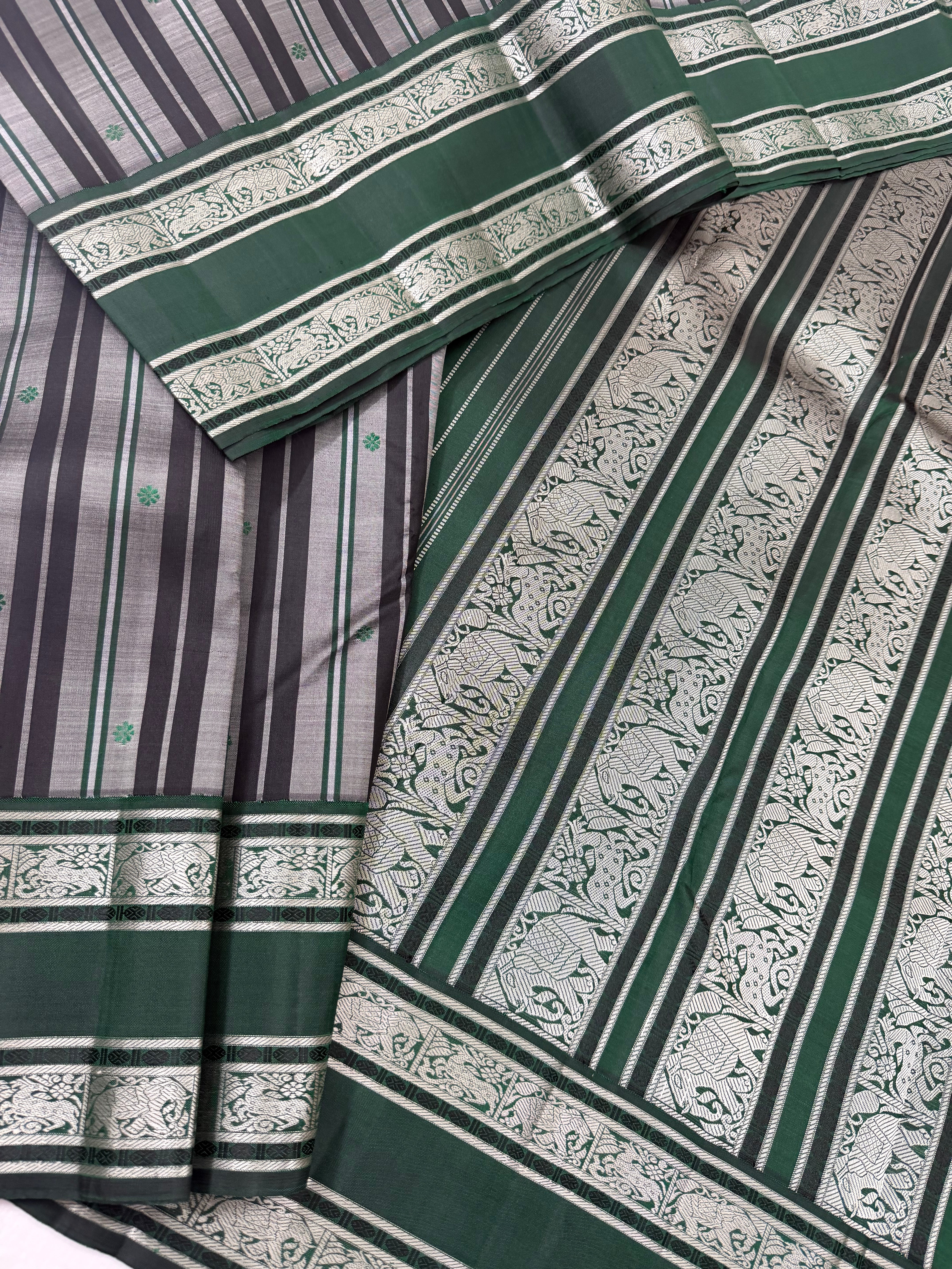 No Zari Korvai Kanjivaram Silk : VINTAGE INSPIRED
