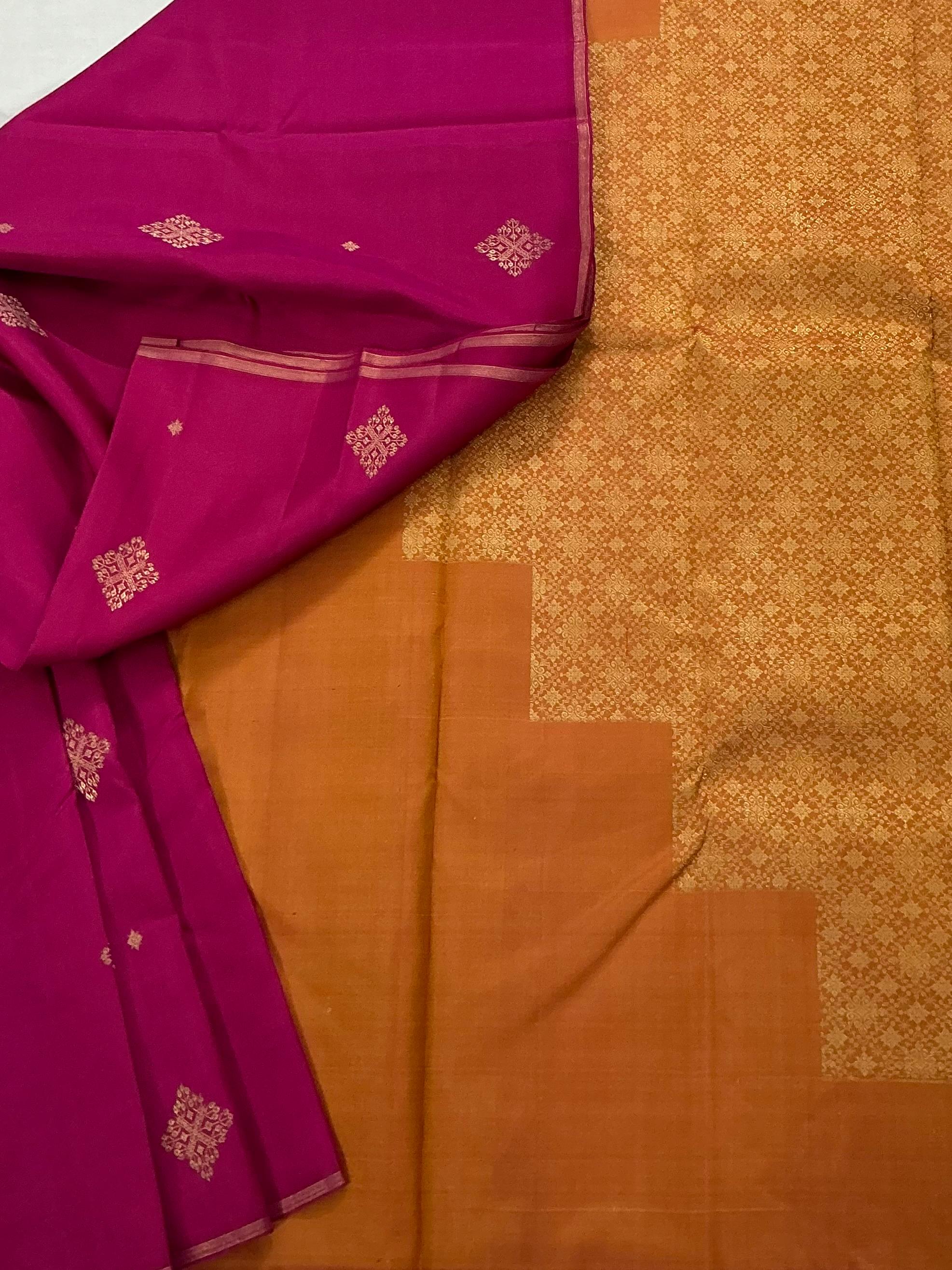 Swara: Kolam Motifs Kanjivaram Silk