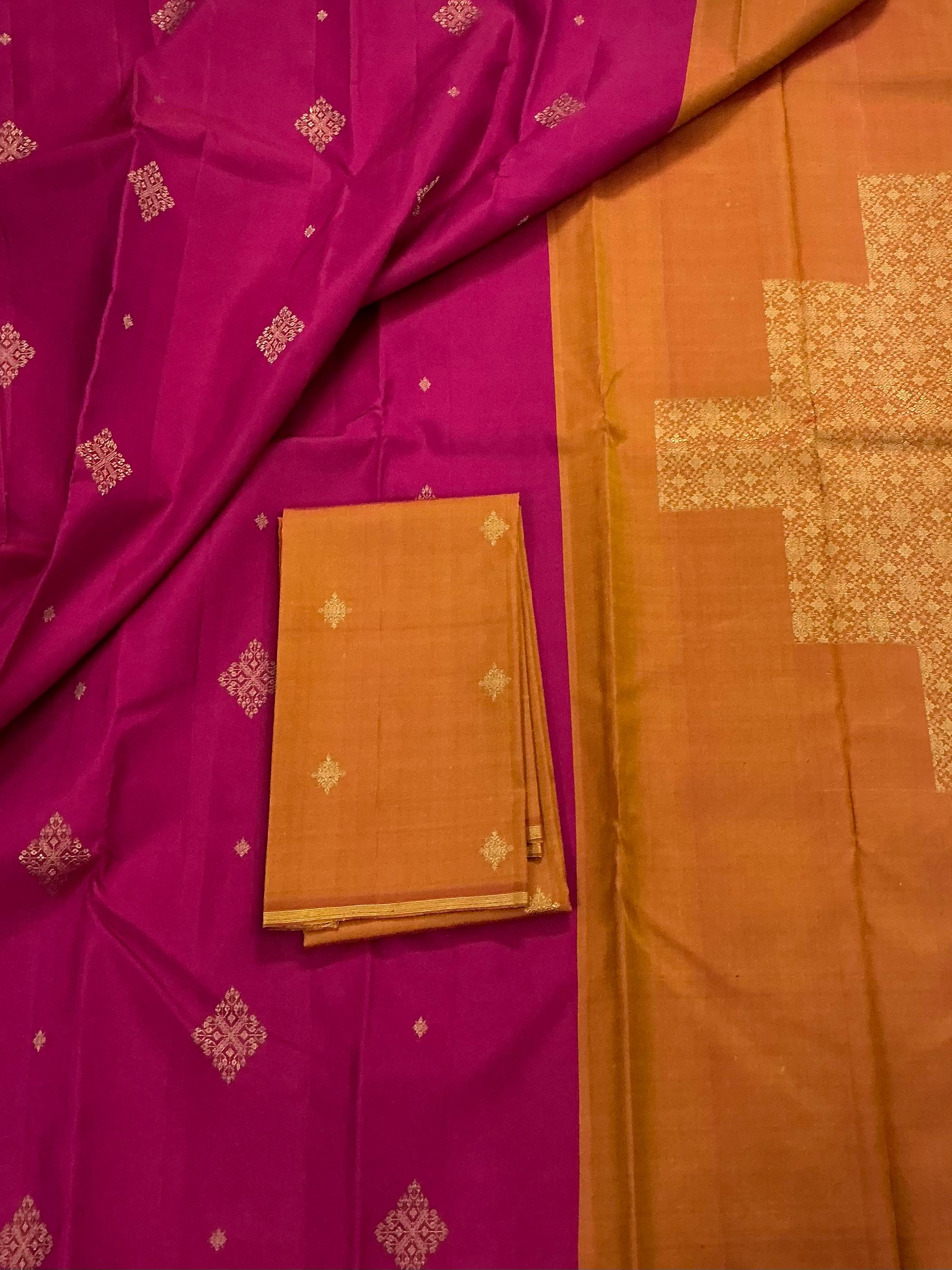 Swara: Kolam Motifs Kanjivaram Silk