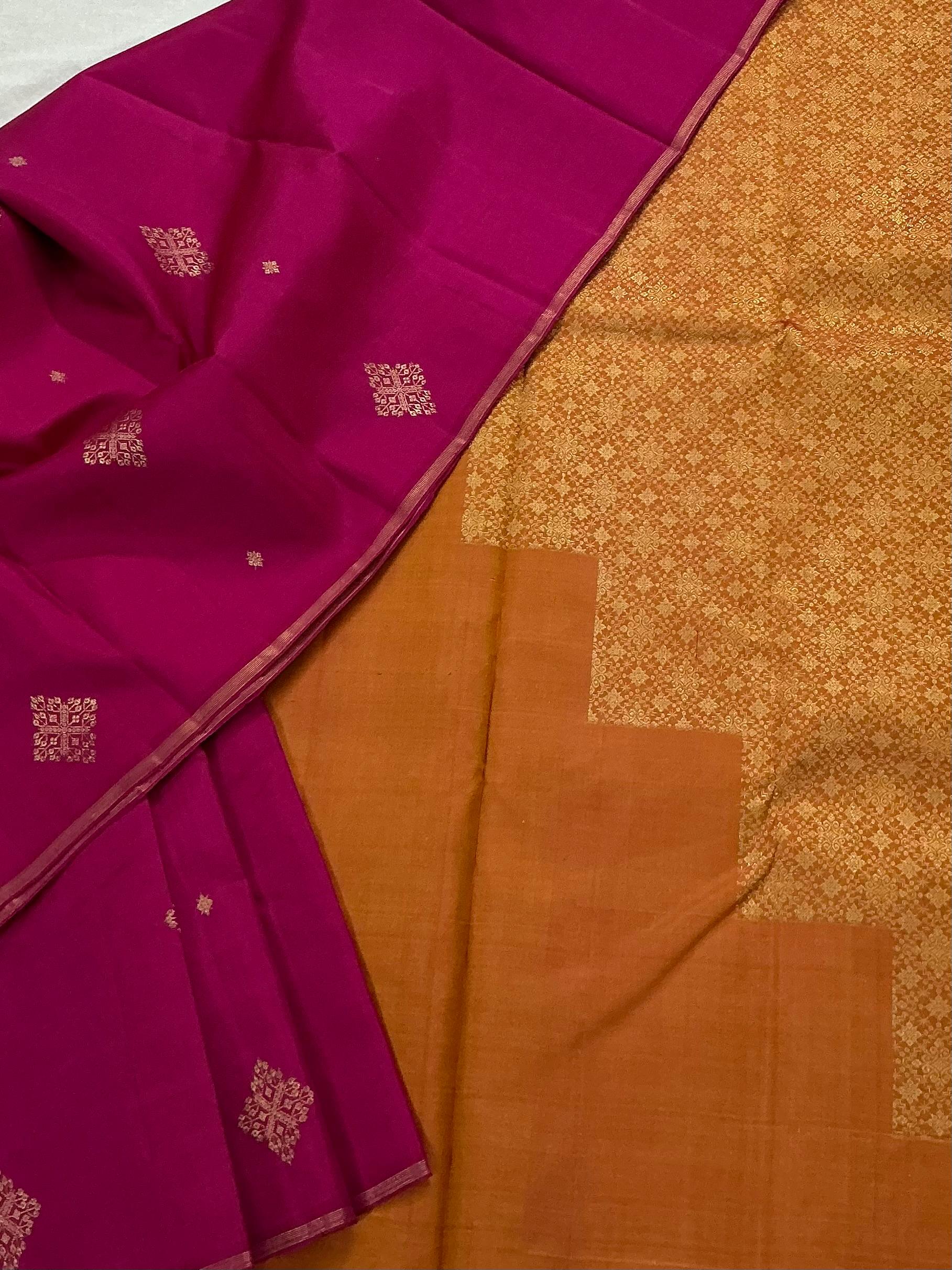 Swara: Kolam Motifs Kanjivaram Silk