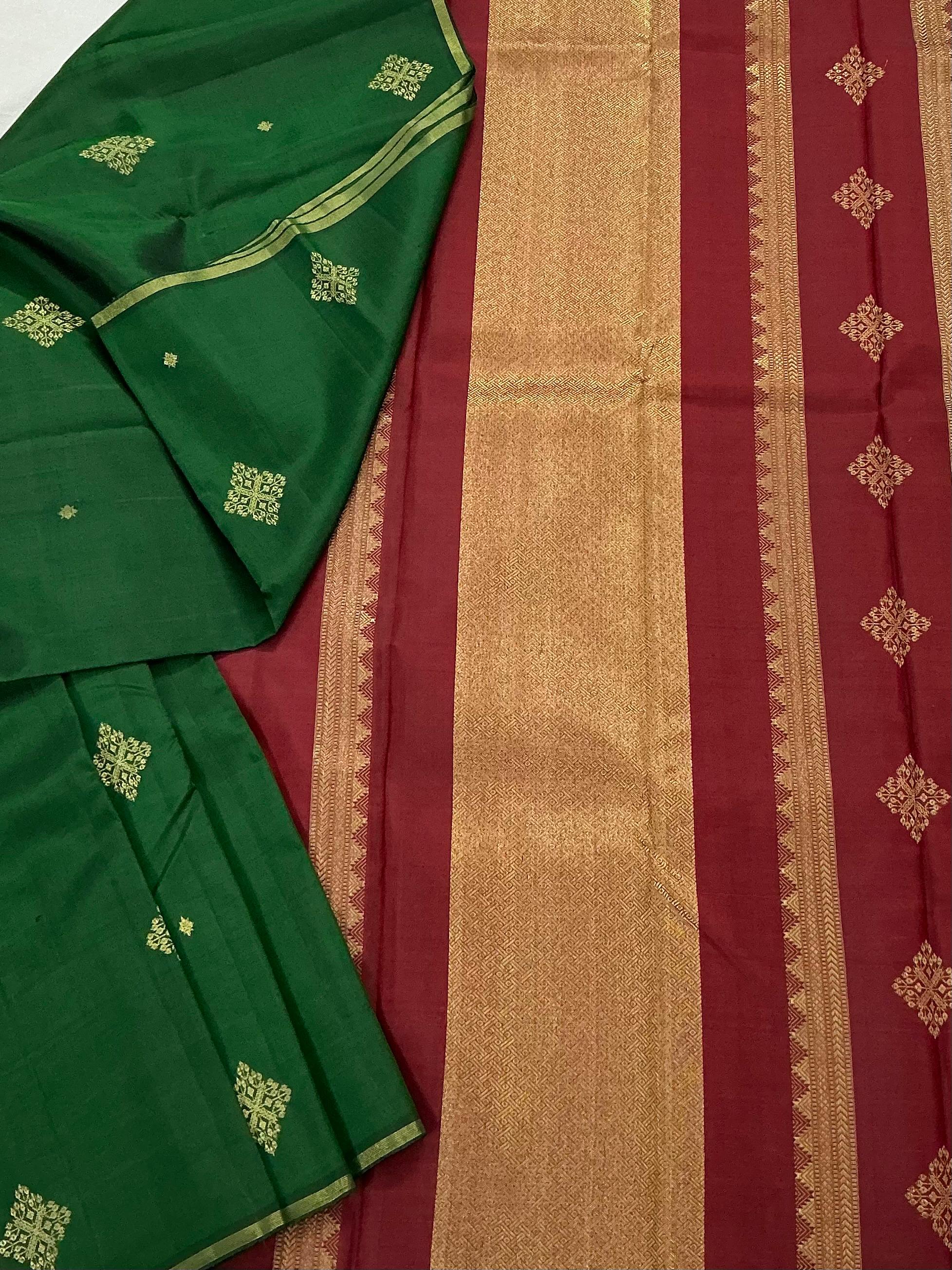 Swara: Kolam Motifs Kanjivaram Silk