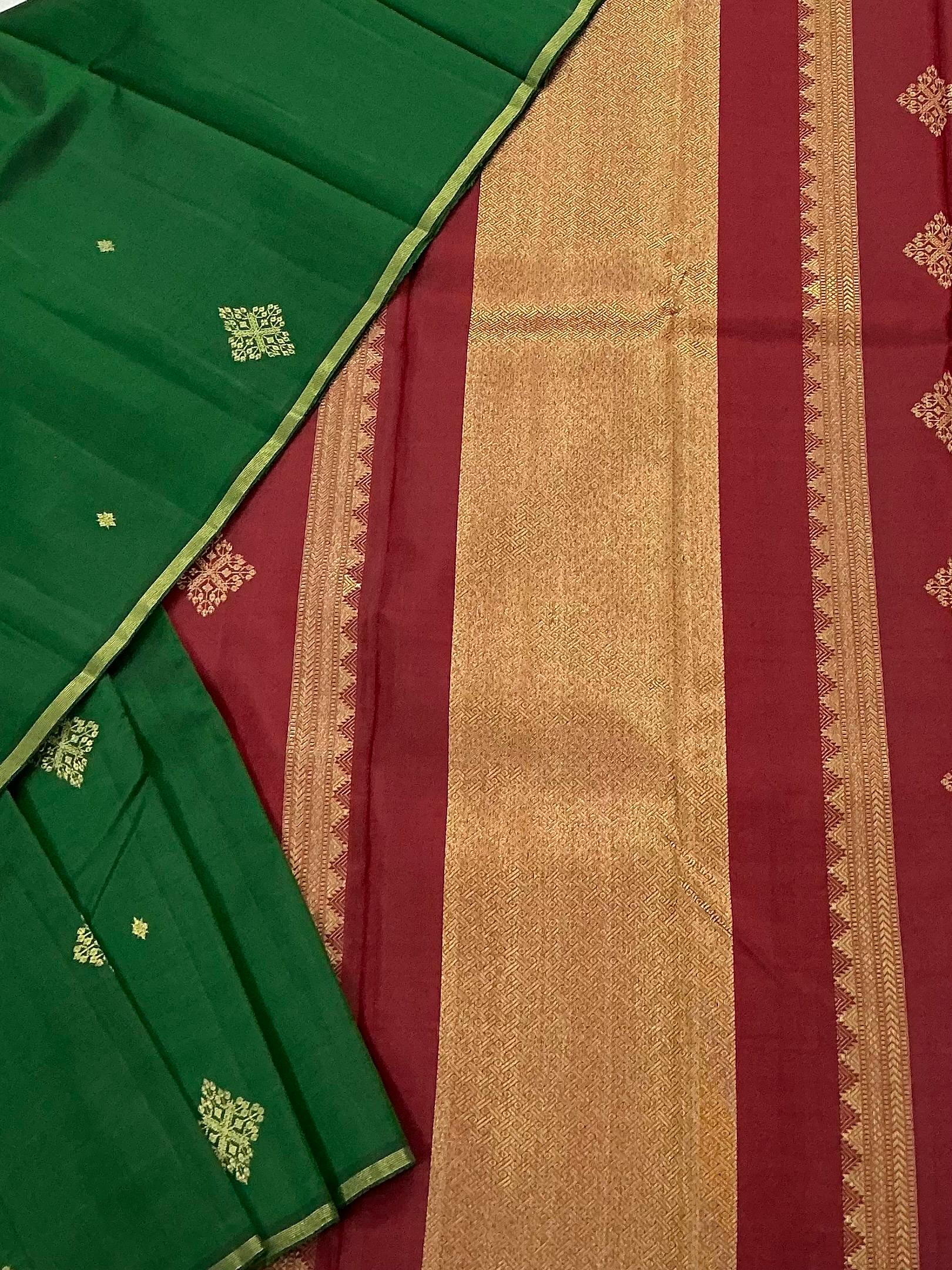 Swara: Kolam Motifs Kanjivaram Silk