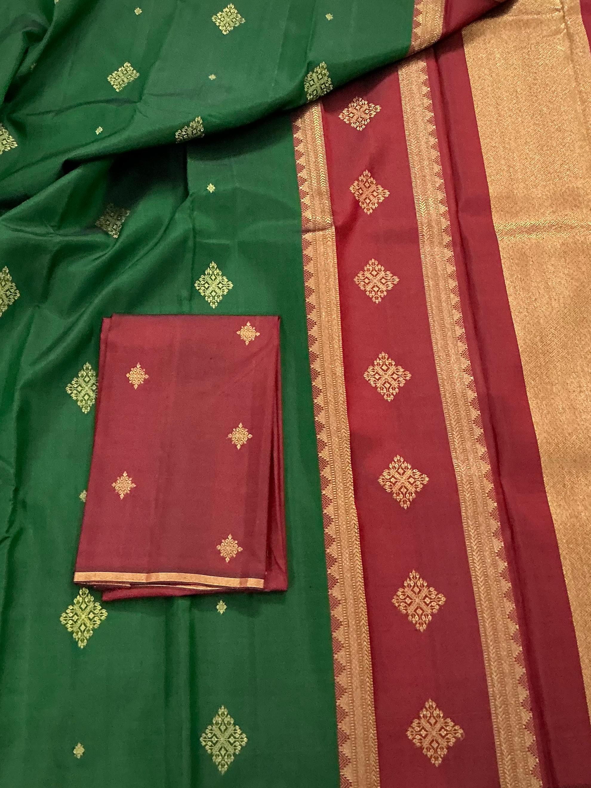 Swara: Kolam Motifs Kanjivaram Silk