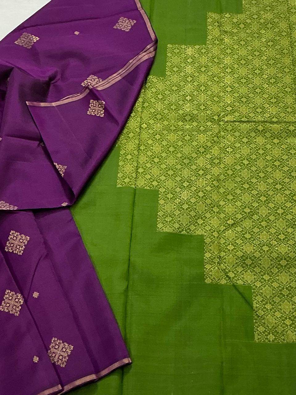 Swara: Kolam Motifs Kanjivaram Silk
