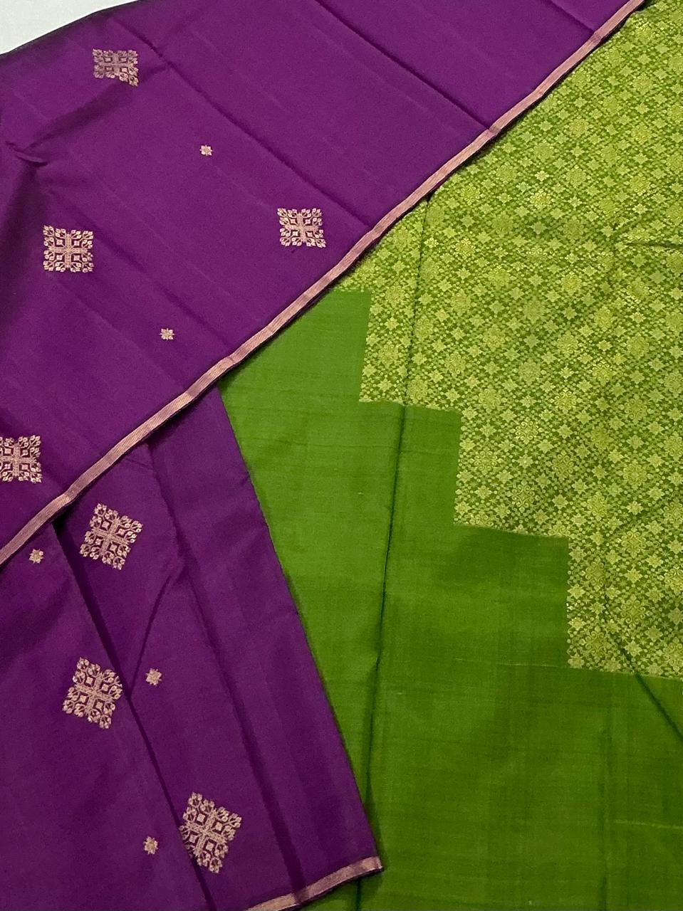 Swara: Kolam Motifs Kanjivaram Silk
