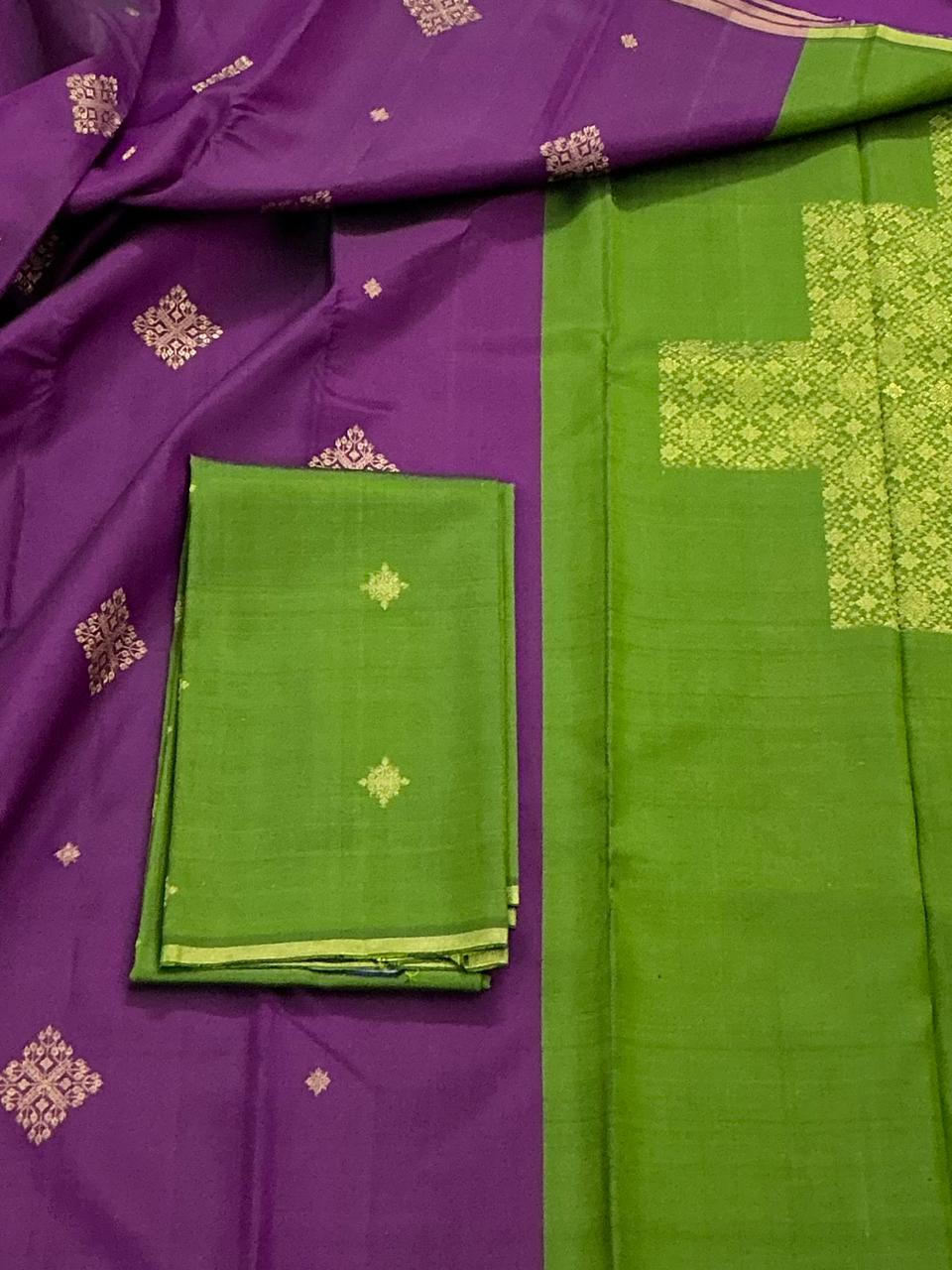 Swara: Kolam Motifs Kanjivaram Silk