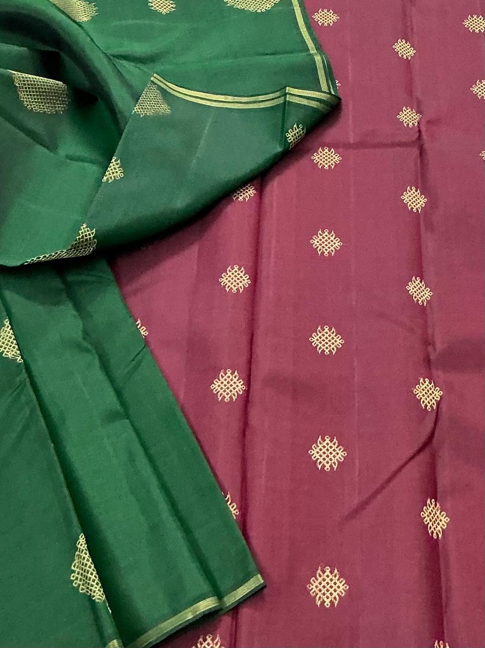 Swara: Kolam Motifs Kanjivaram Silk