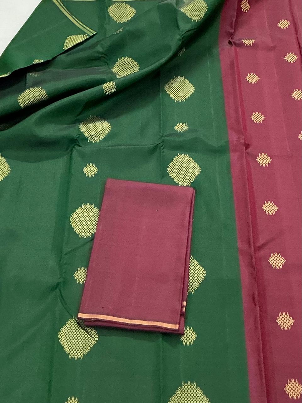 Swara: Kolam Motifs Kanjivaram Silk