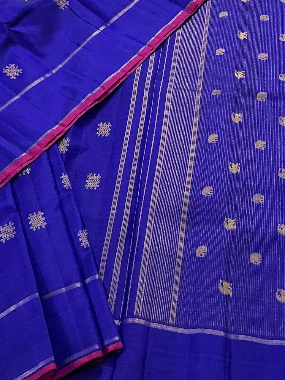Swara: Kolam Motifs Kanjivaram Silk