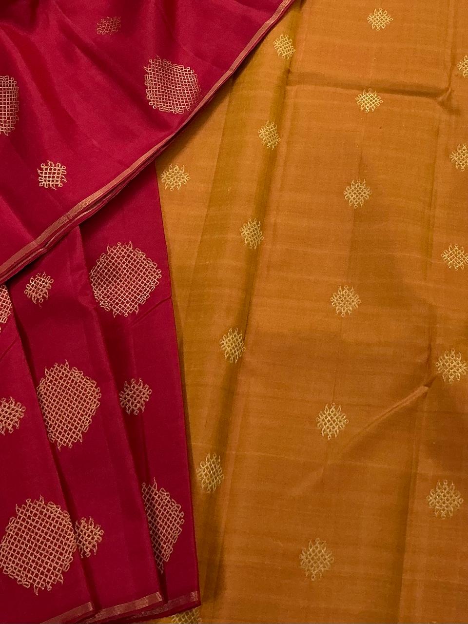 Swara: Kolam Motifs Kanjivaram Silk