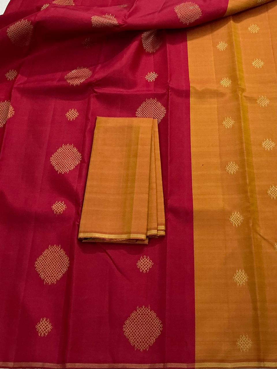 Swara: Kolam Motifs Kanjivaram Silk