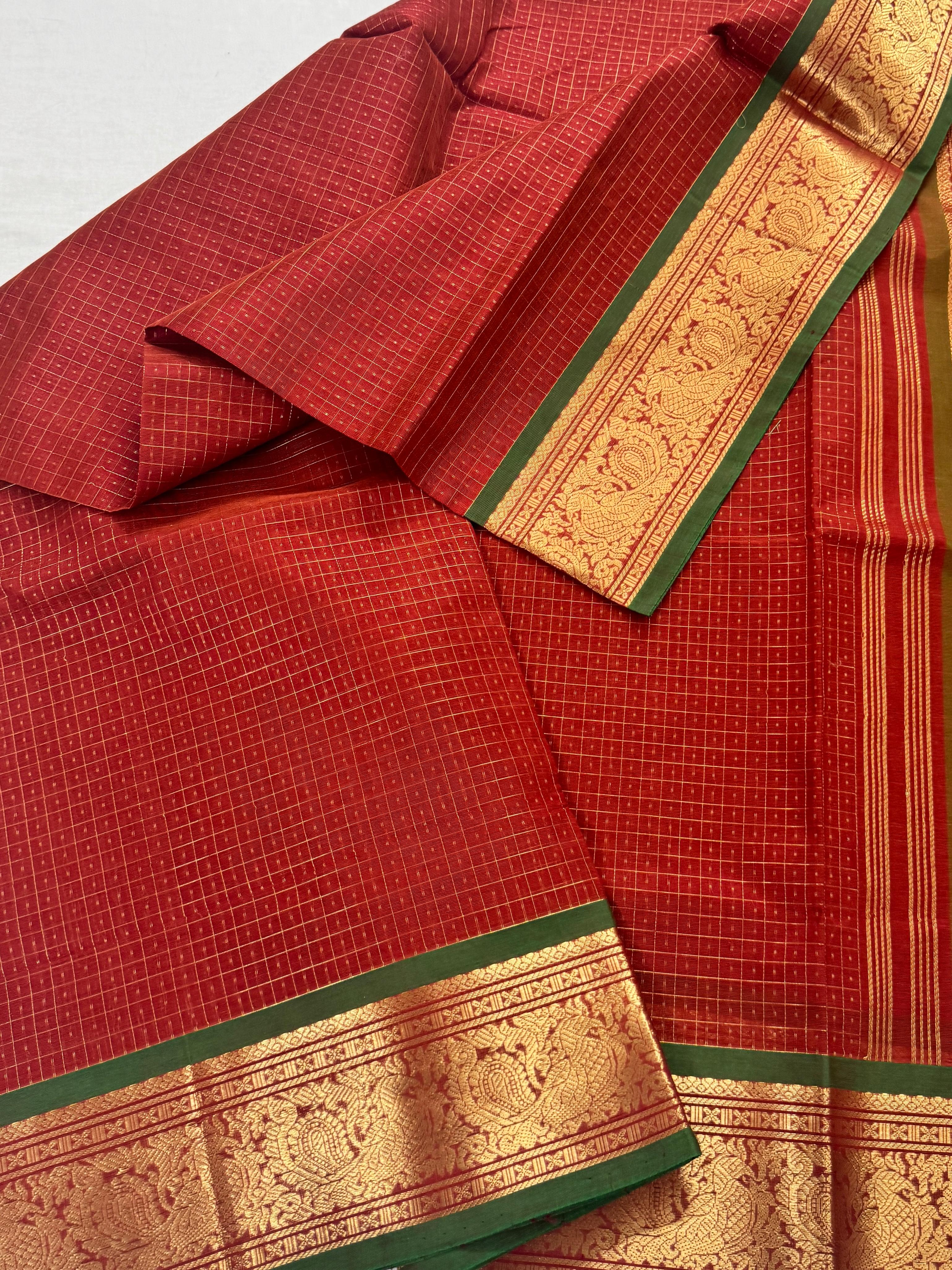 Handwoven Silk Cotton : Lakshadeepam