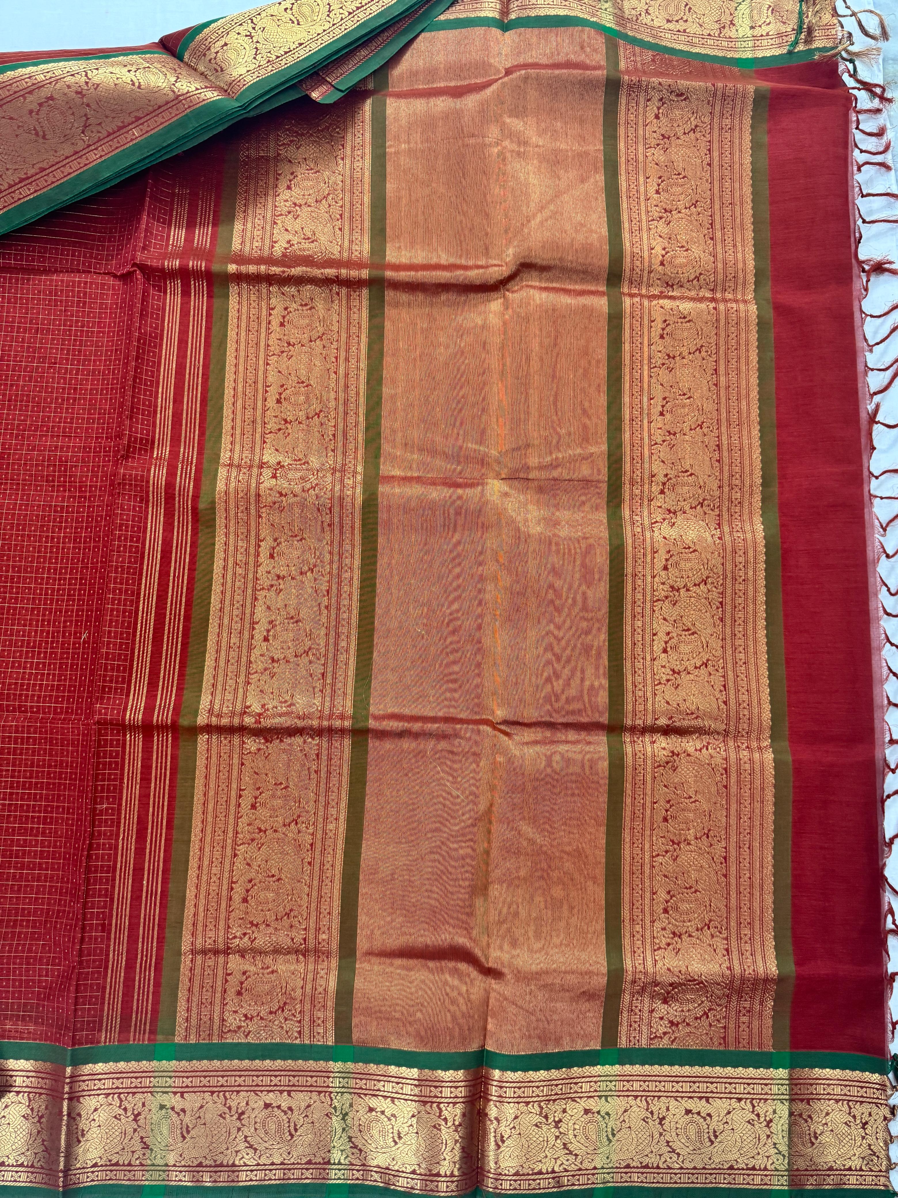 Handwoven Silk Cotton : Lakshadeepam