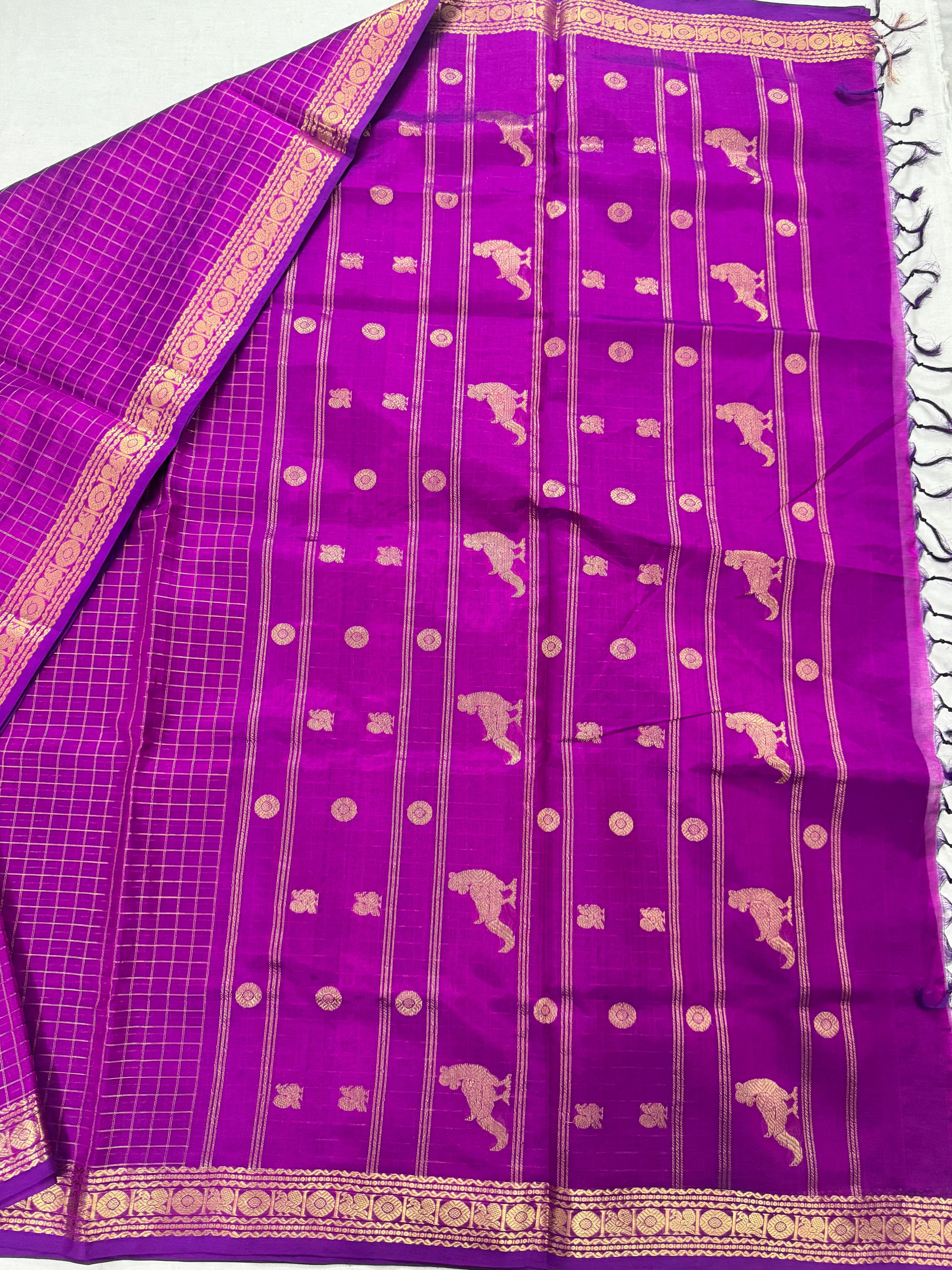 Handwoven Silk Cotton : Kili Pallu