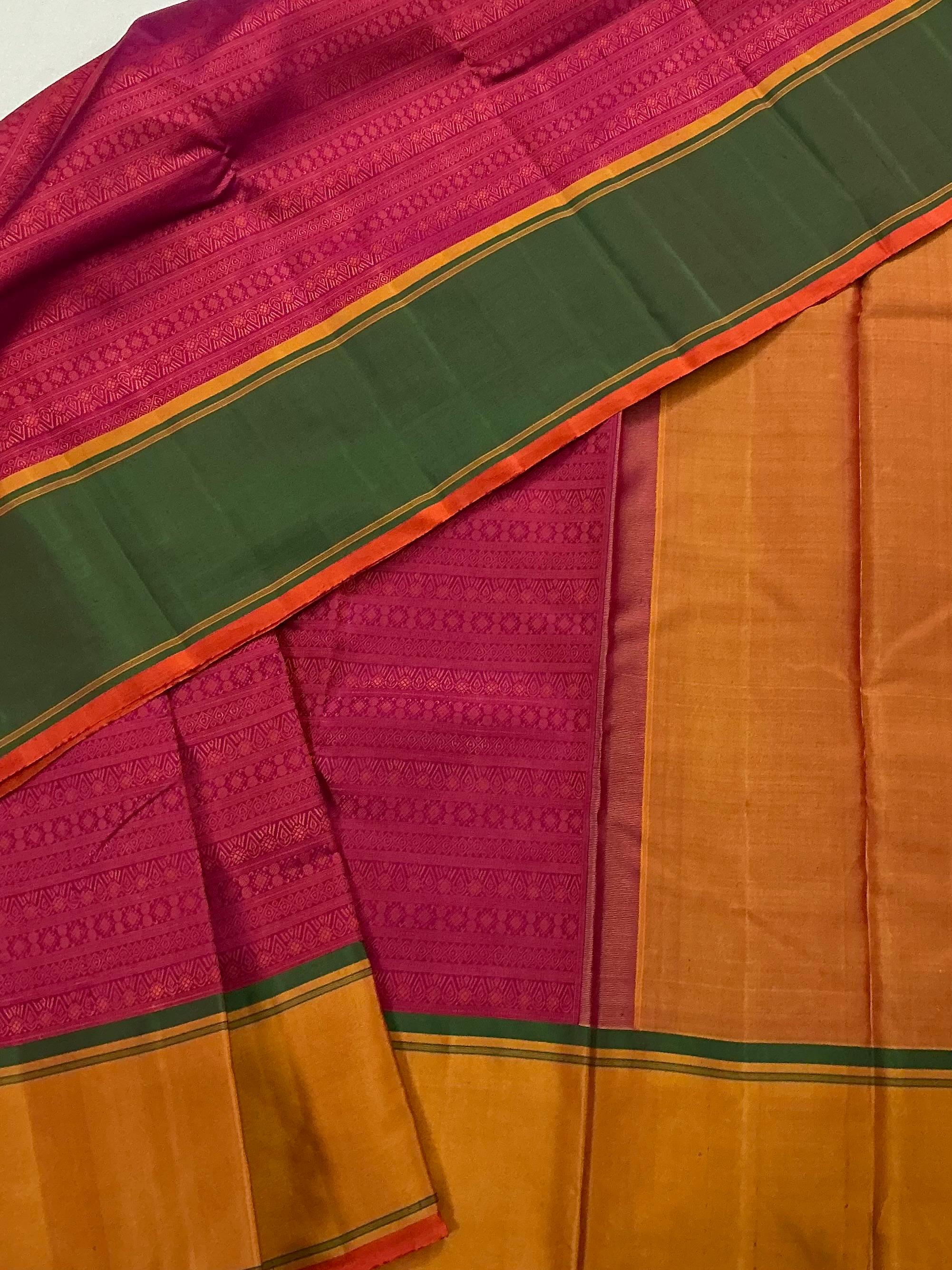 Swara: Varisaipettu with GJ borders (Pink)