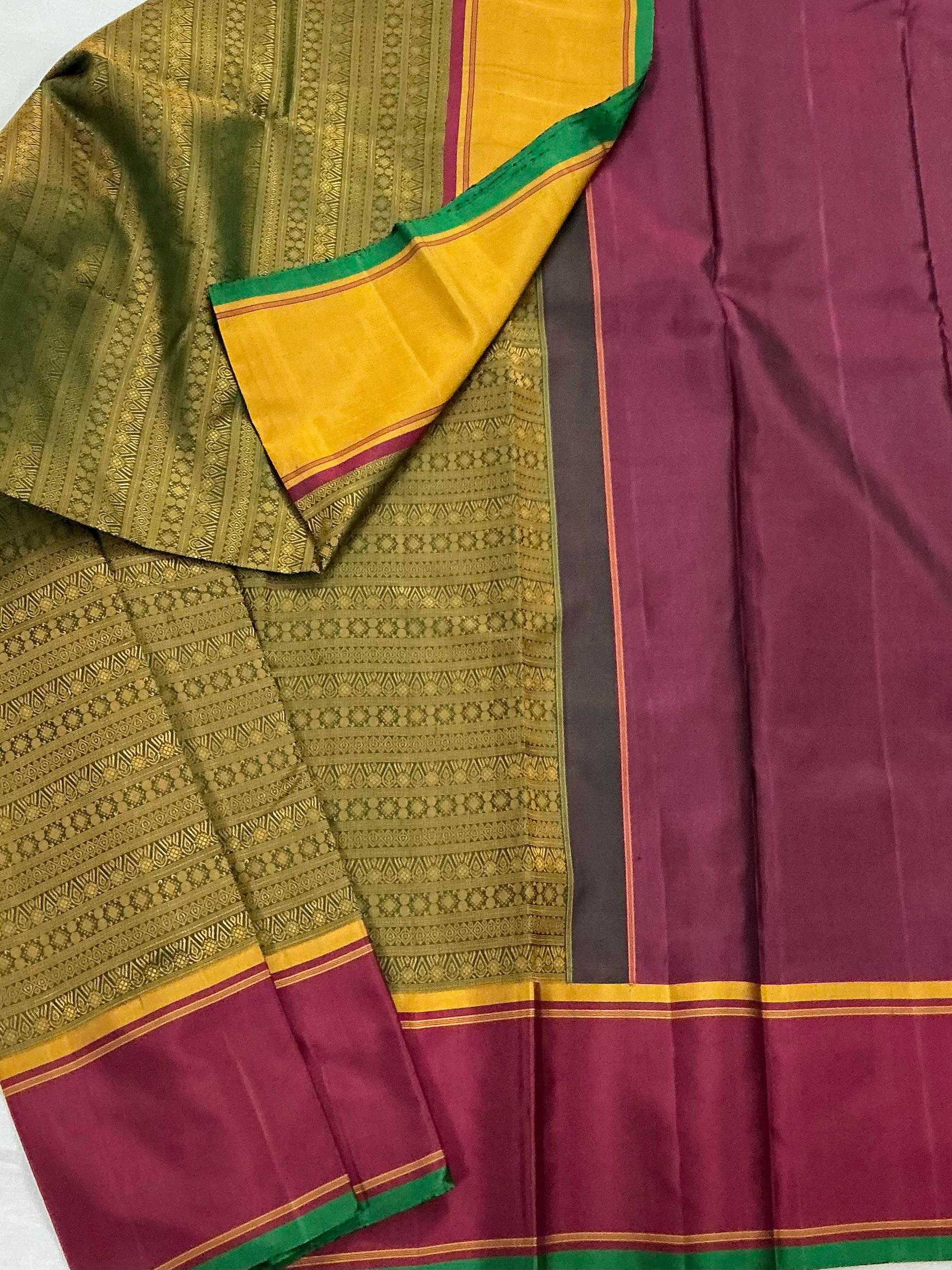 Swara: Varisaipettu with GJ borders (Green)