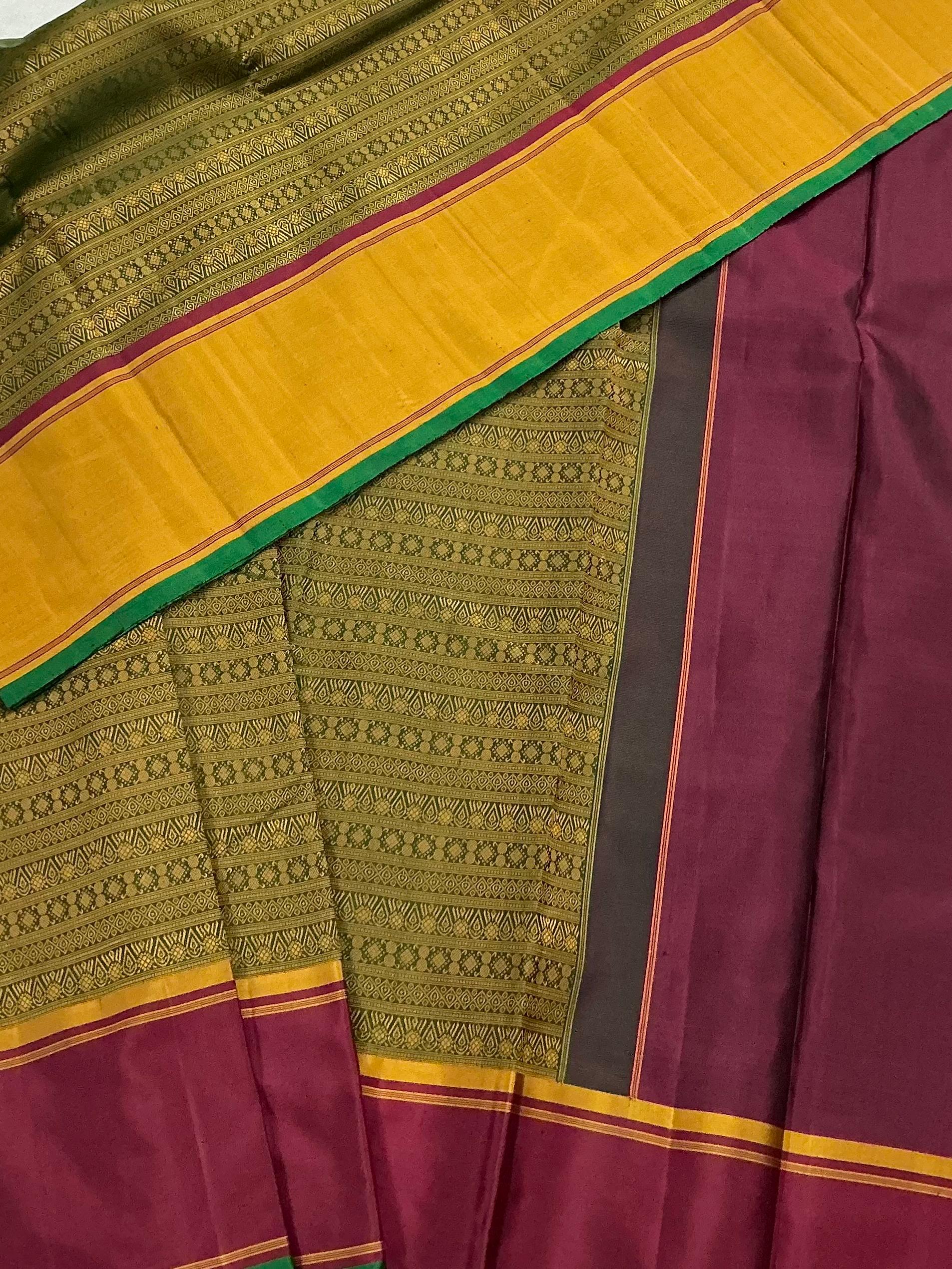 Swara: Varisaipettu with GJ borders (Green)