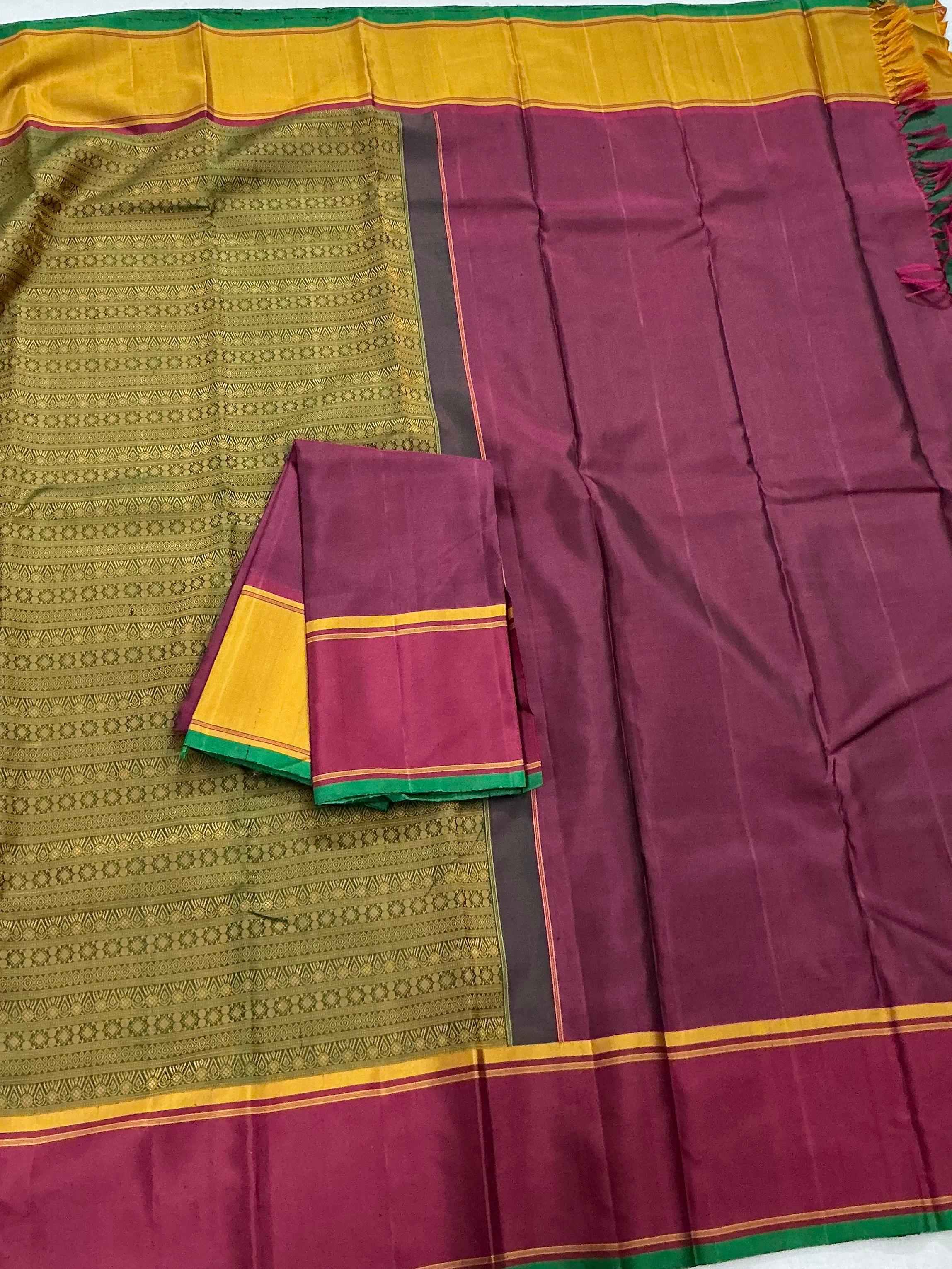 Swara: Varisaipettu with GJ borders (Green)
