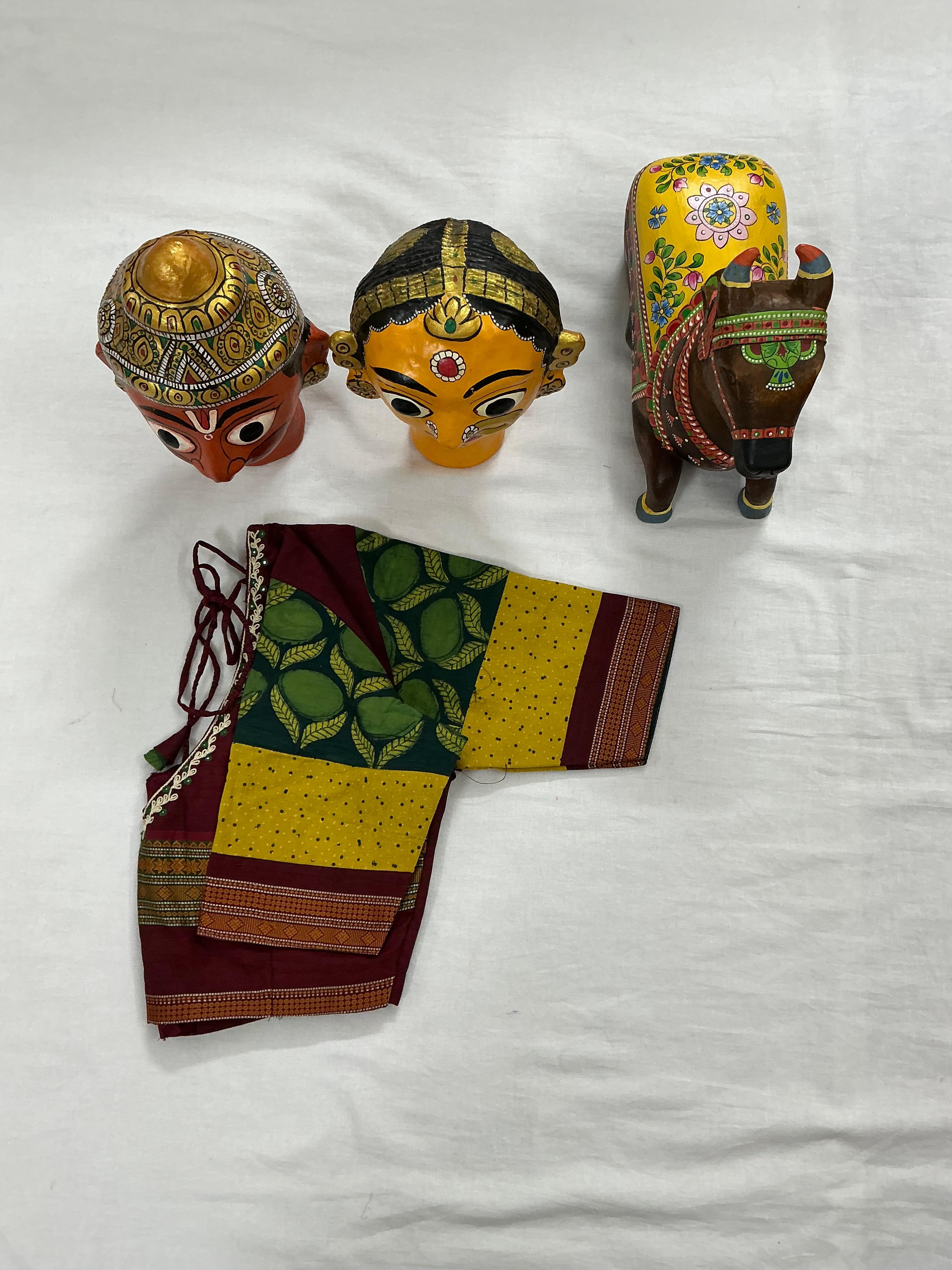 Handcrafted Ready to Wear Cotton Blouse - Maroon