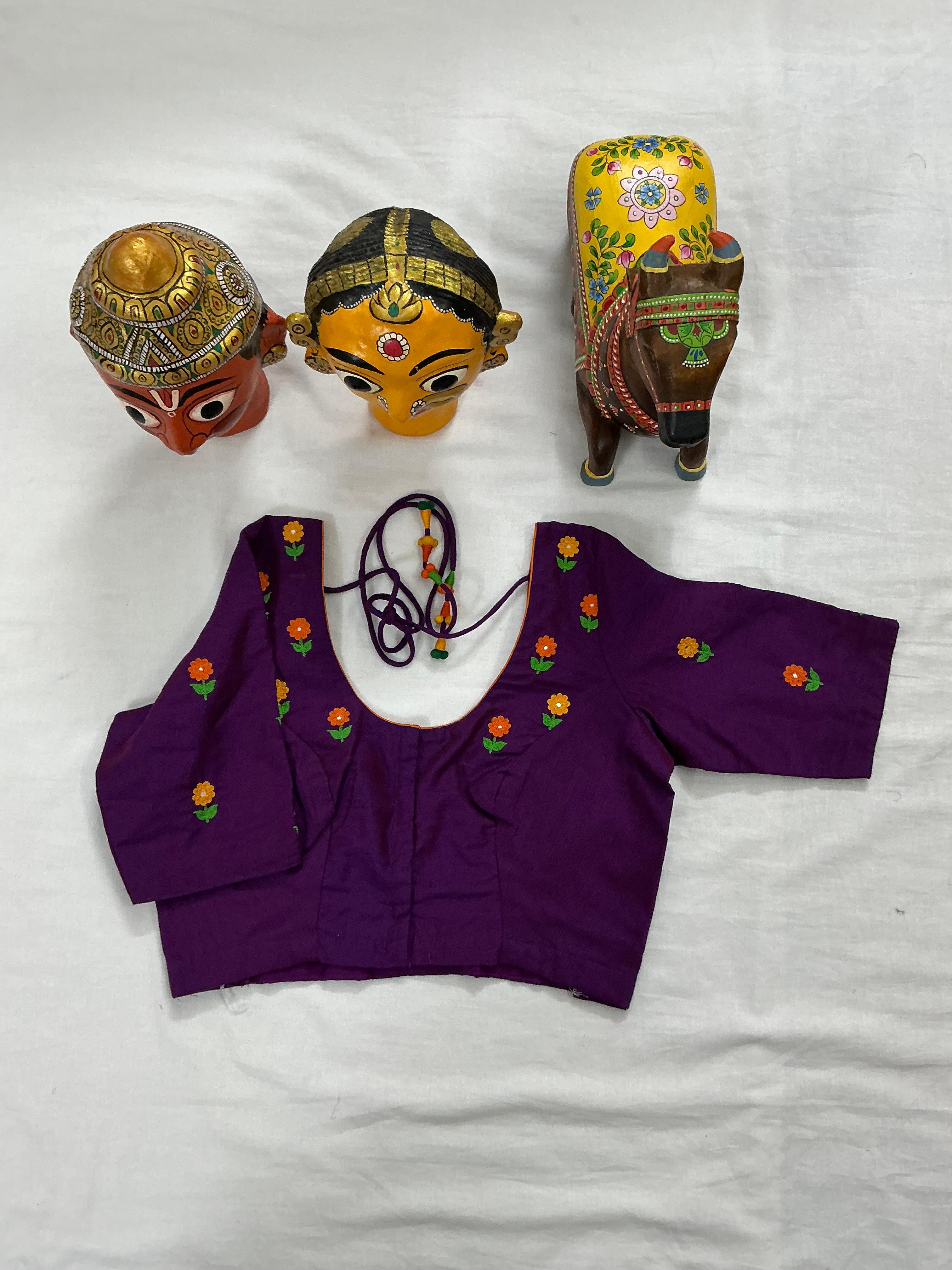 Handcrafted Ready to Wear Cotton Blouse - P