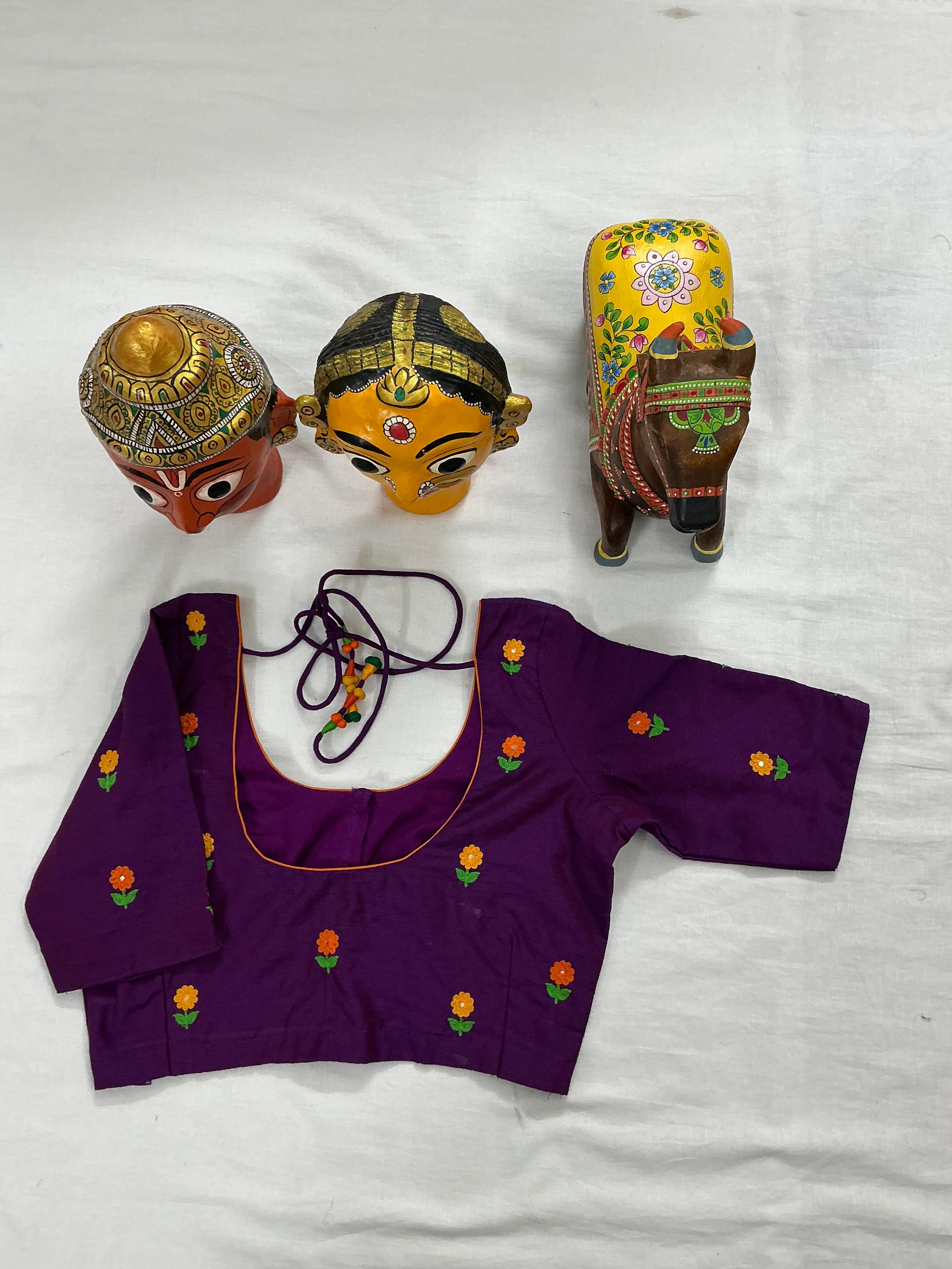Handcrafted Ready to Wear Cotton Blouse - P