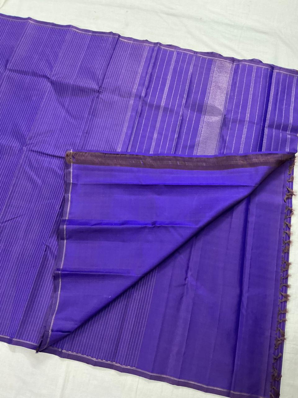 Swara: Vertical Stripes (Blue shot brown)