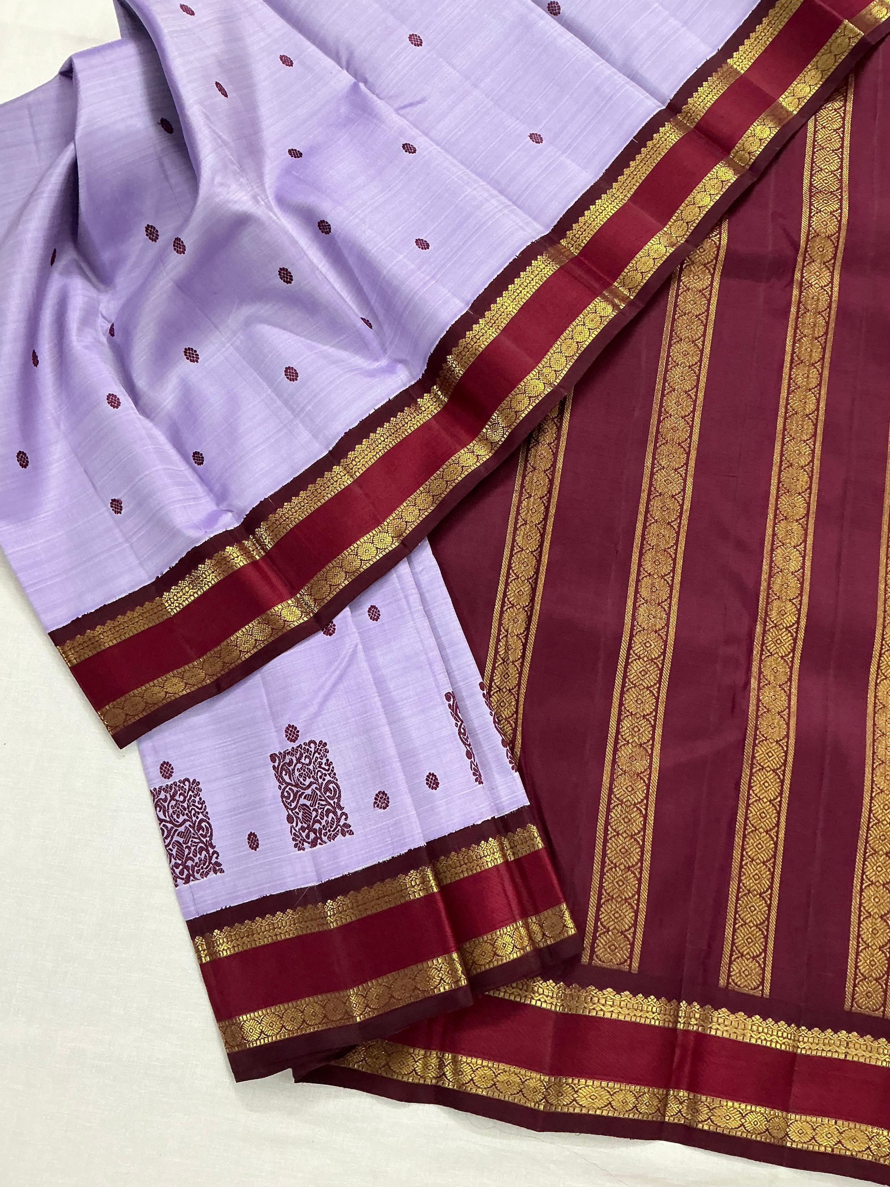 MYTHILI : Vintage Korvai Kanjivaram with Beetu Buttas
