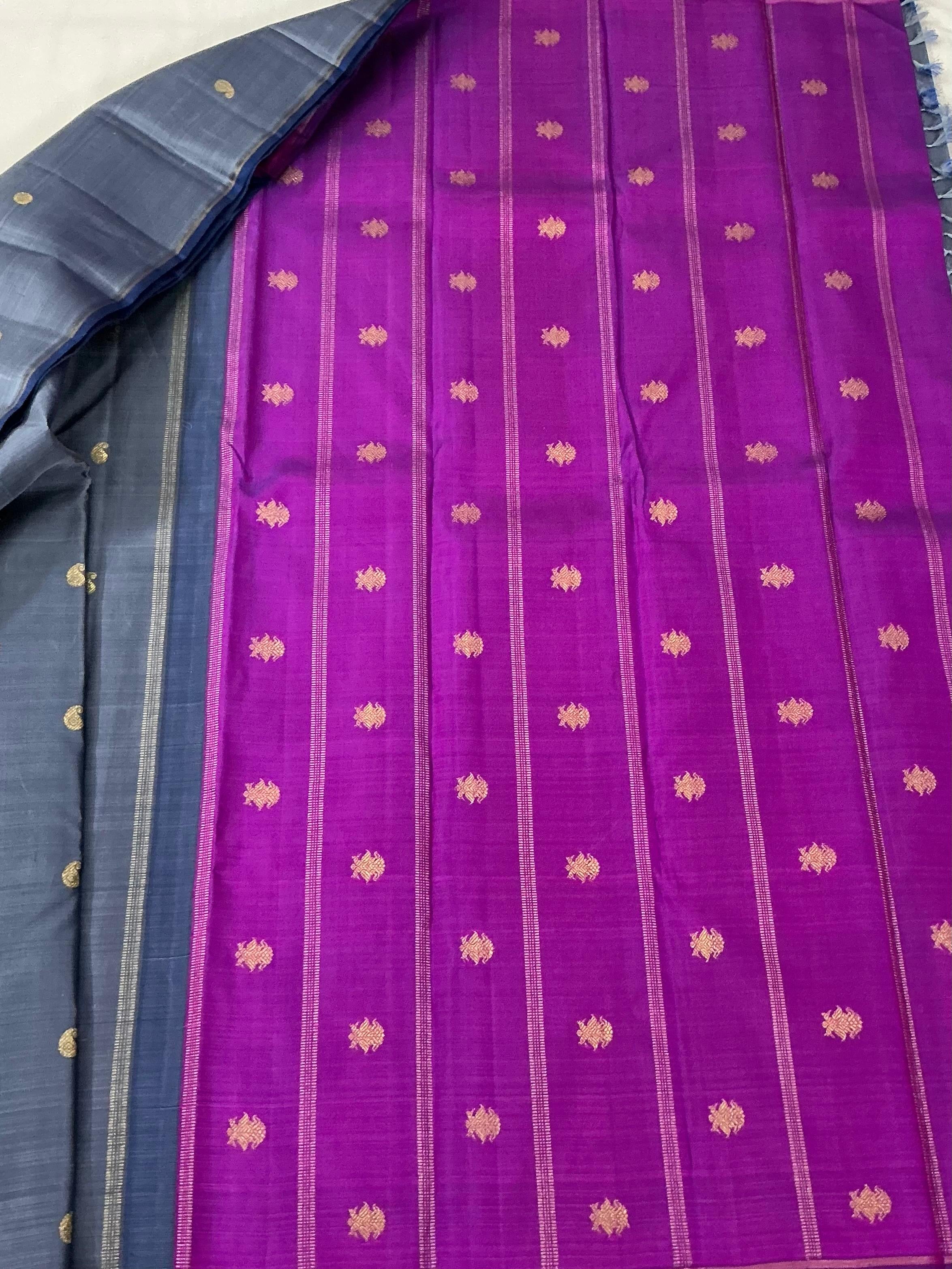 Swara: Kolam Motifs Kanjivaram Silk