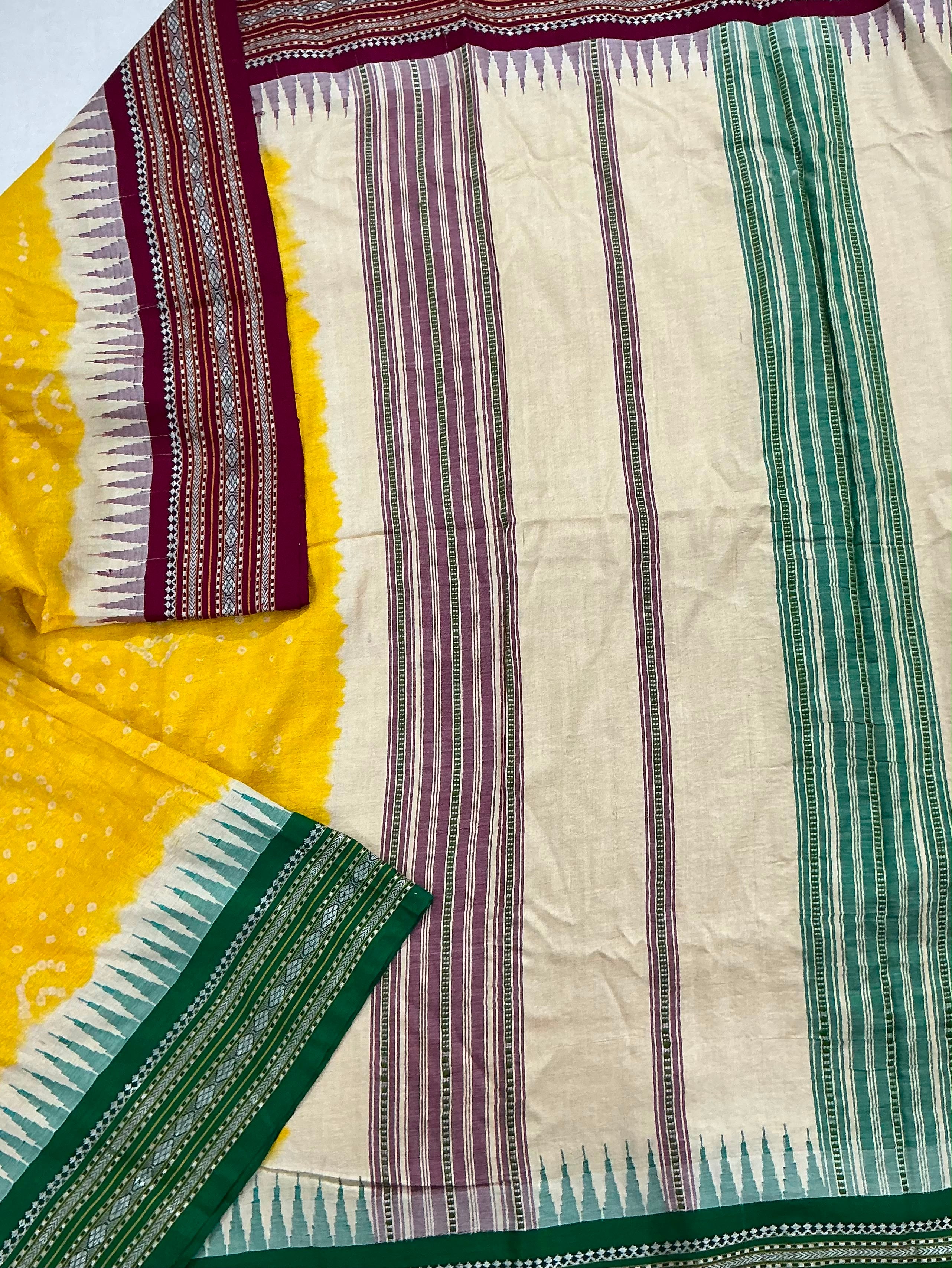 VRIKSHA : HANDKNOTTED BANDHEJ ON VIDARBHA TUSSAR