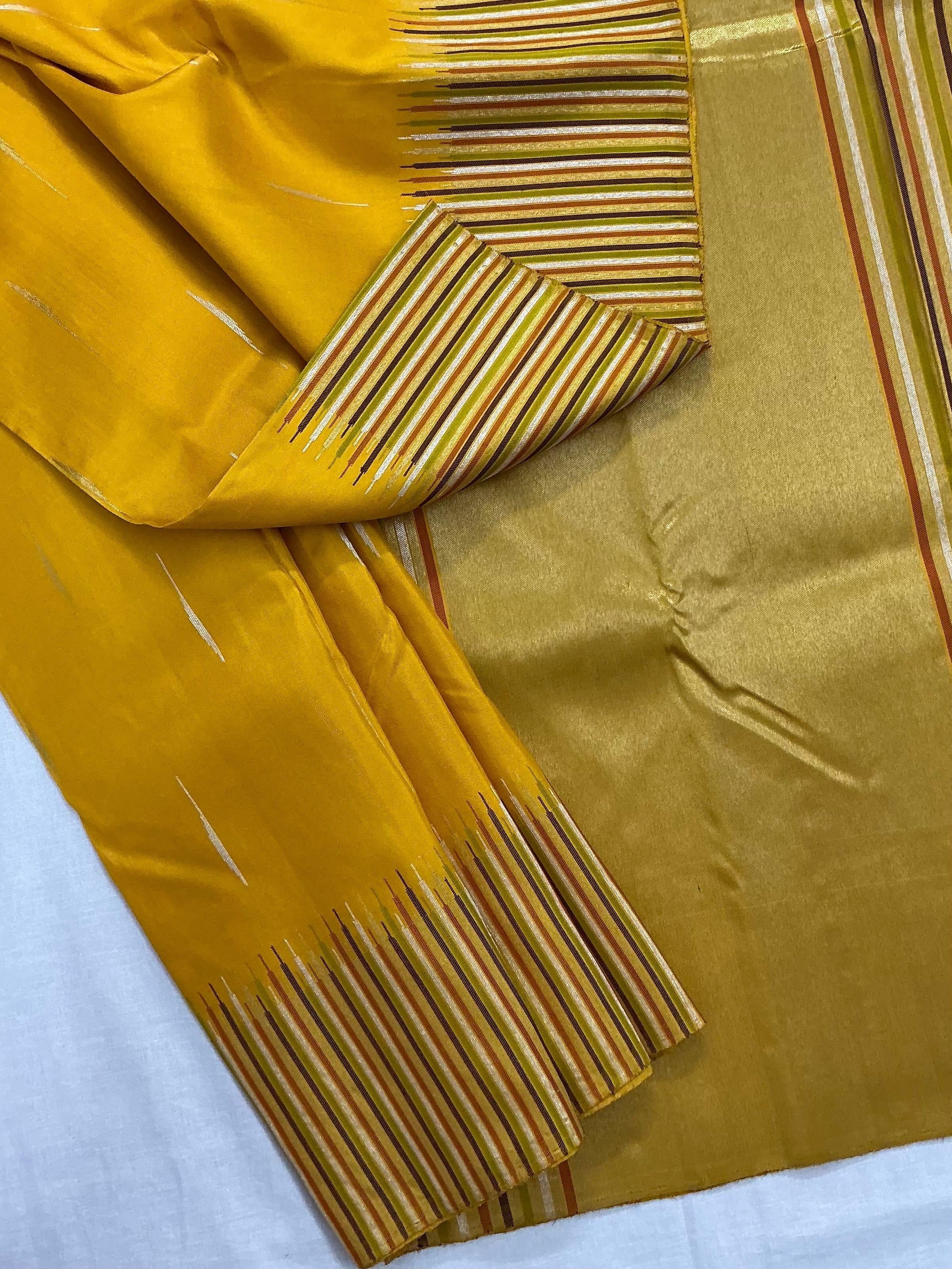 MYTHILI : 8 Kol Kanjivaram Silk (Banana Yellow)