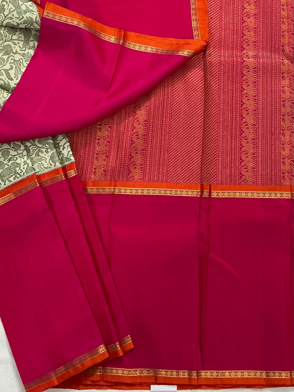 MYTHILI : Vintage Inspired Korvai Kanjivaram (Vanasingaram)