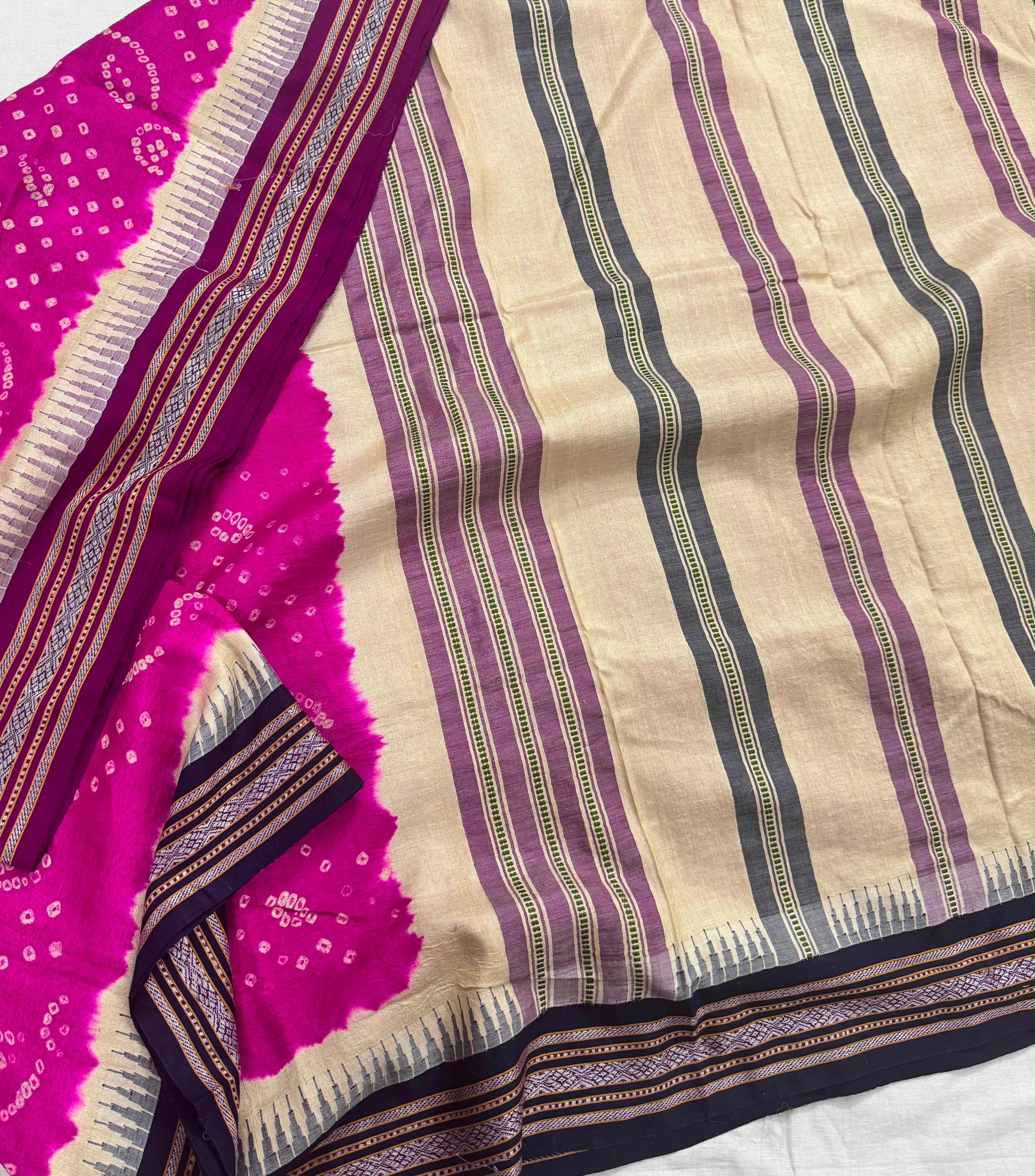 VRIKSHA : HANDKNOTTED BANDHEJ ON VIDARBHA TUSSAR