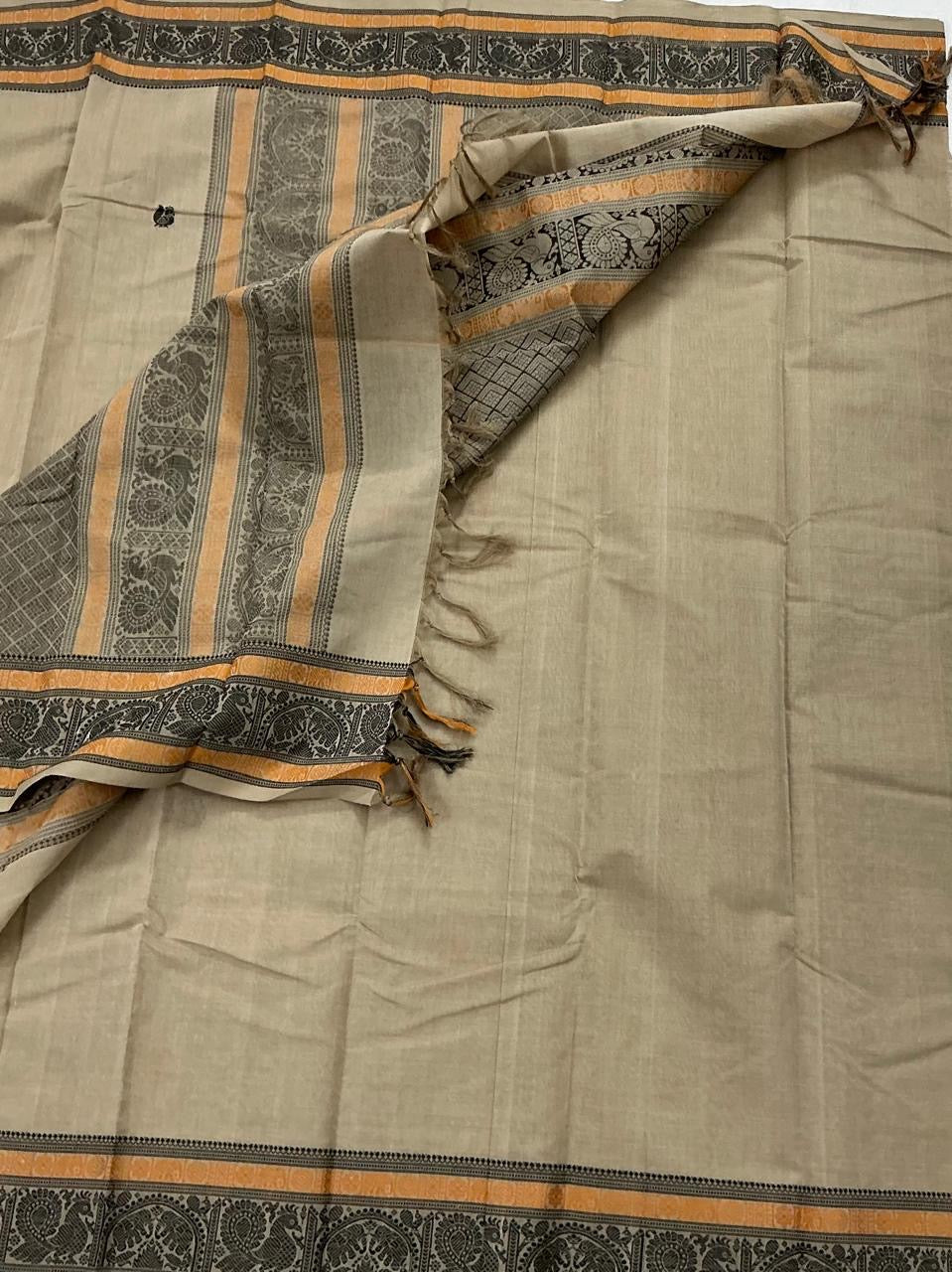 Handwoven Kanchi cotton :  Beige